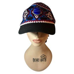 Boho Scarf Cap Women Modern Bohemian style Handmade Upcycled clothes to Caps